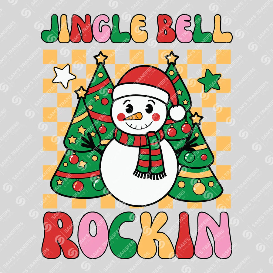 Jingle Bell Rockin’ – Retro Christmas Snowman Sweatshirt