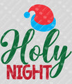 Holy Night – Minimal Christmas Santa Hat Sweatshirt