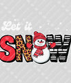 Let It Snow – Cute Snowman & Leopard Print Christmas Sweatshirt