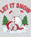 Let It Snow – Funny Snowman Upside Down Christmas Sweatshirt