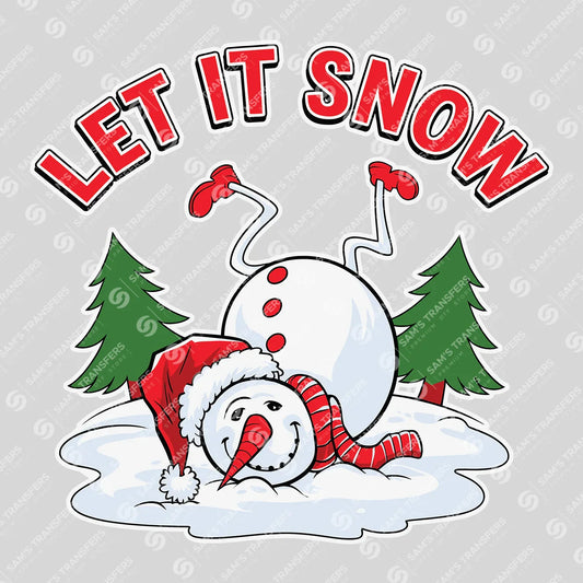 Let It Snow – Funny Snowman Upside Down Christmas Sweatshirt