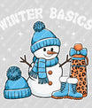 Winter Basics – Cute Snowman & Leopard Gift Christmas Sweatshirt