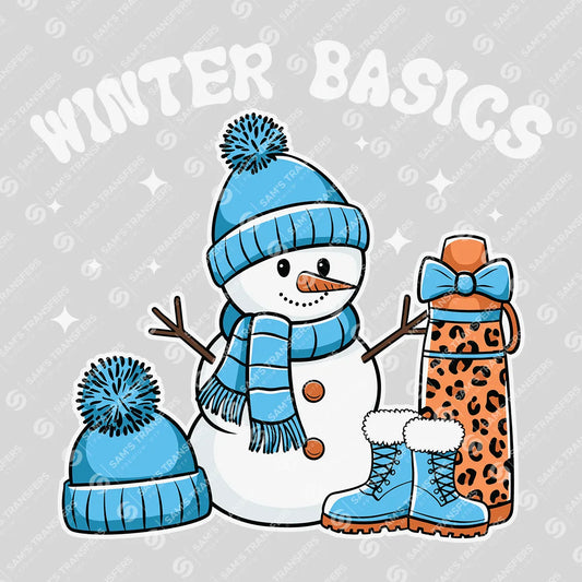Winter Basics – Cute Snowman & Leopard Gift Christmas Sweatshirt