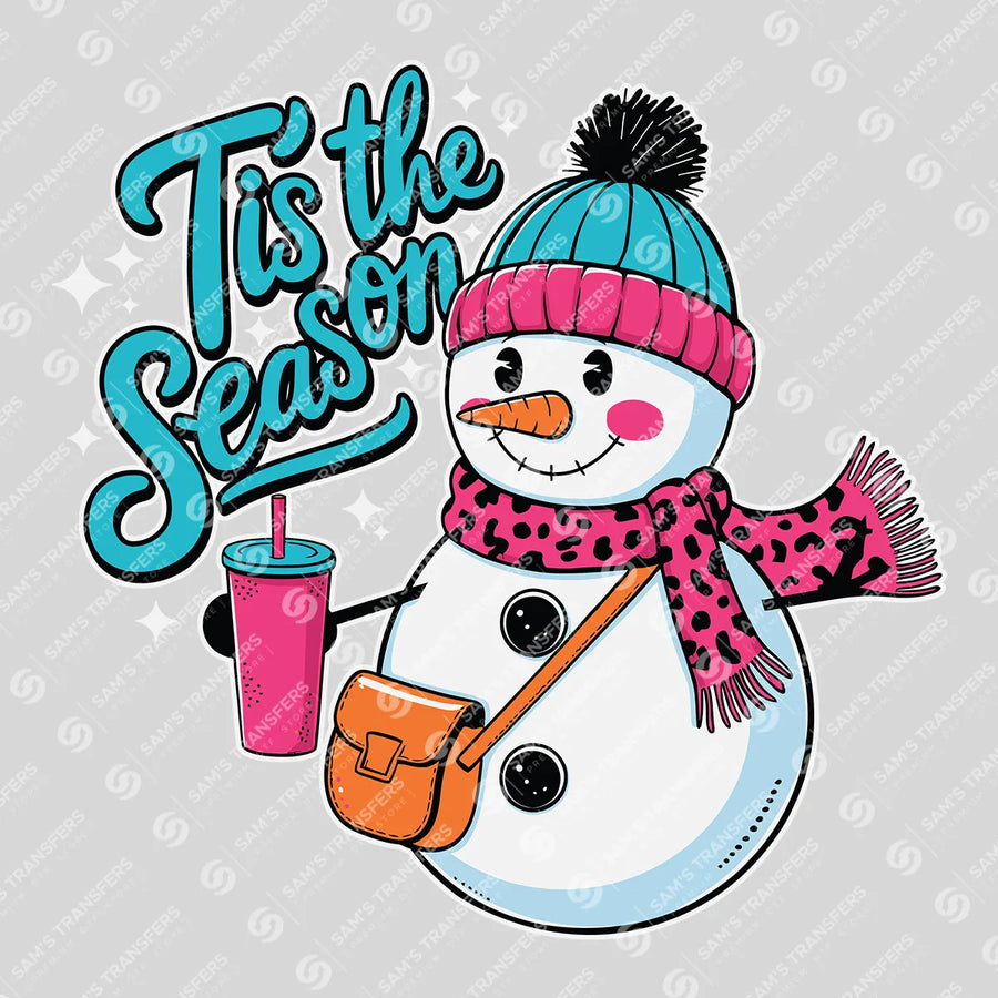 ’Tis the Season – Cute Snowman Christmas DTF Transfer