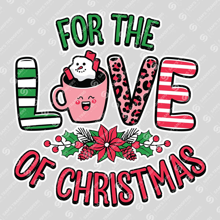 For the Love of Christmas – Festive Hot Cocoa & Poinsettia DTF Transfer