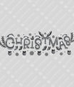 Christmas – Elegant Black & White Festive DTF Transfer