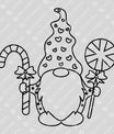 Christmas Gnome – Candy Cane & Peppermint Holiday DTF Transfer