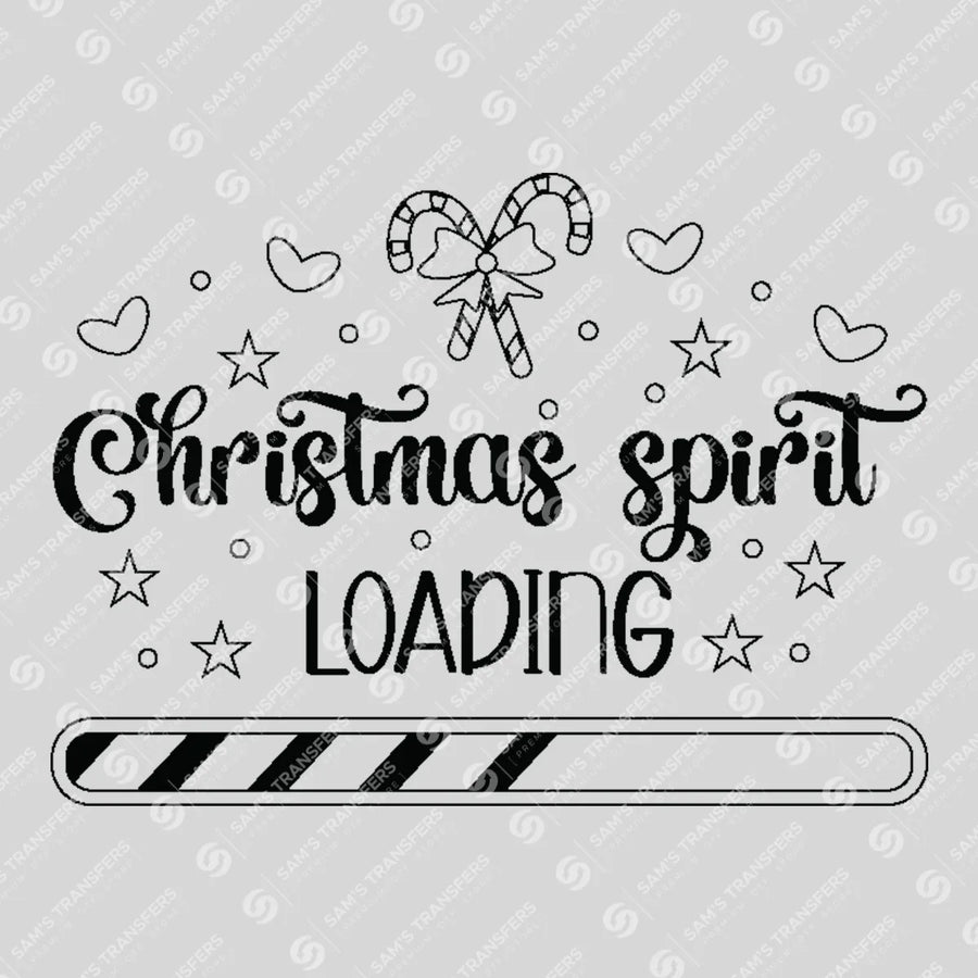 Christmas Spirit Loading – Holiday Progress Bar DTF Transfer