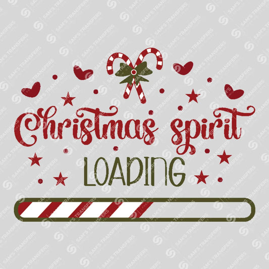 Christmas Spirit Loading – Candy Cane Holiday DTF Transfer