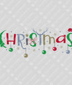 Colorful Christmas Letters – Festive Ornament DTF Transfer