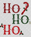 Ho Ho Ho – Red & Green Gothic Christmas DTF Transfer