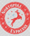 North Pole Express – Reindeer Emblem Christmas DTF Transfer