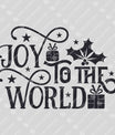 Joy to the World DTF Transfer – Festive Holiday Design