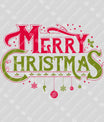 Merry Christmas DTF Transfer – Classic Red & Green Holiday Lettering