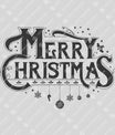 Merry Christmas DTF Transfer – Classic Holiday Lettering Design