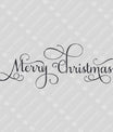 Elegant Merry Christmas Script DTF Transfer