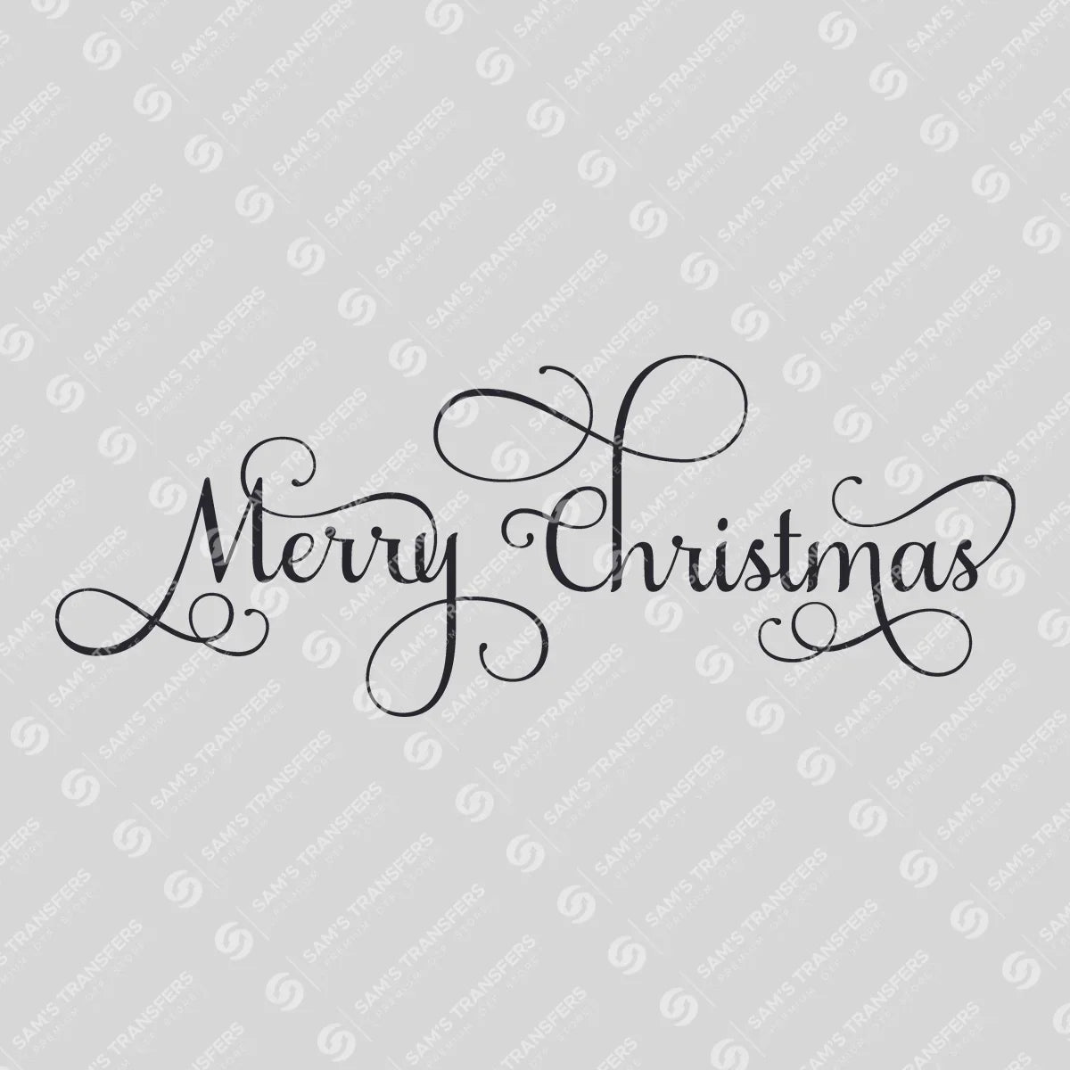 Elegant Merry Christmas Script DTF Transfer