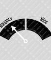 Naughty or Nice Meter DTF Transfer
