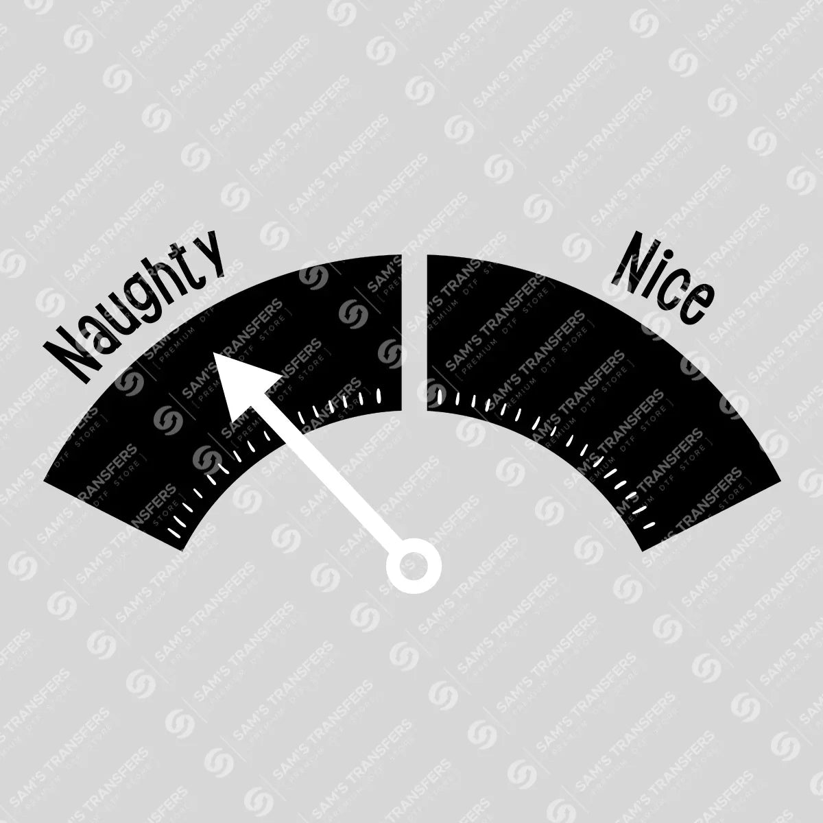 Naughty or Nice Meter DTF Transfer