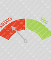 Naughty or Nice Meter Color DTF Transfer