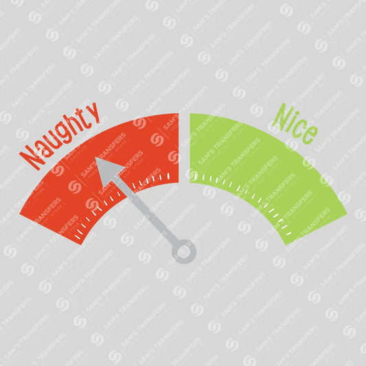 Naughty or Nice Meter Color DTF Transfer