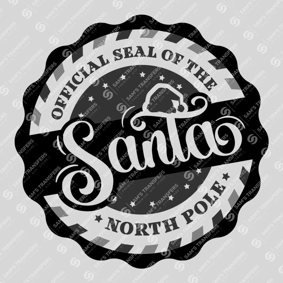 Official Santa Seal DTF Transfer – North Pole Christmas Design