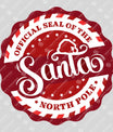 Official Santa Seal DTF Transfer – Red North Pole Christmas Design