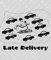Late Delivery DTF Transfer – Funny Santa Traffic Christmas Design