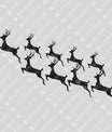 Reindeer Flight DTF Transfer – Minimalist Christmas Reindeer Design