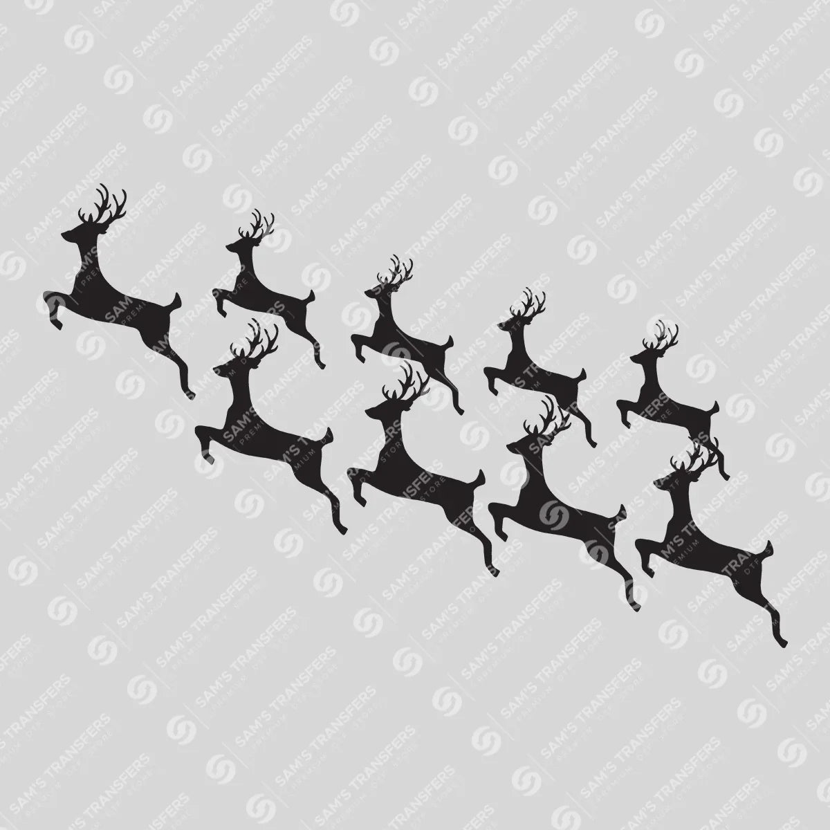 Reindeer Flight DTF Transfer – Minimalist Christmas Reindeer Design