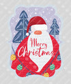 Santa Forest Merry Christmas DTF Transfer – Festive Red & Winter Blue Design