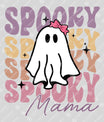 Spooky Mama DTF Transfer – Retro Halloween Ghost Design