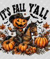 It’s Fall Y’all DTF Transfer – Pumpkin Cowboy Autumn Design