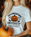 Join the spooky spirit squad with the Halloweentown University DTF Transfer! Featuring a classic jack-o’-lantern and gothic collegiate lettering, this design reads “Where Being Normal Is Vastly Overrated” — perfect for Halloween lovers who embrace the fun side of being different. Ideal for T-shirts, hoodies, or sweatshirts, it presses cleanly and lasts wash after wash. Great for Halloween parties, fall events, or cozy seasonal outfits!