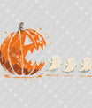 Pumpkin Pac Ghosts – Funny Halloween DTF Transfer