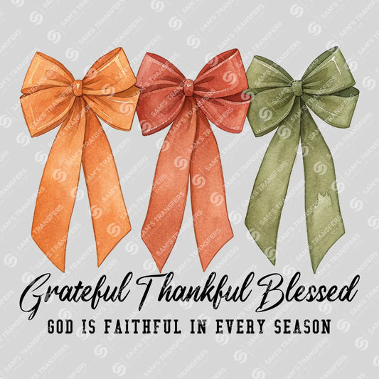 Grateful Thankful Blessed – Faith-Inspired Fall DTF Transfer