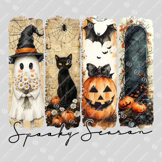 Spooky Season – Cute Ghost, Cat & Pumpkin Fall DTF Transfer