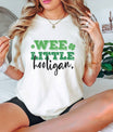 Wee Little Hooligan St. Patrick’s Day ready-to-press DTF transfer with distressed text and shamrocks