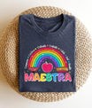 Maestra Rainbow Summer DTF Transfer - Teacher Appreciation Design - Sam's DTF Transfers