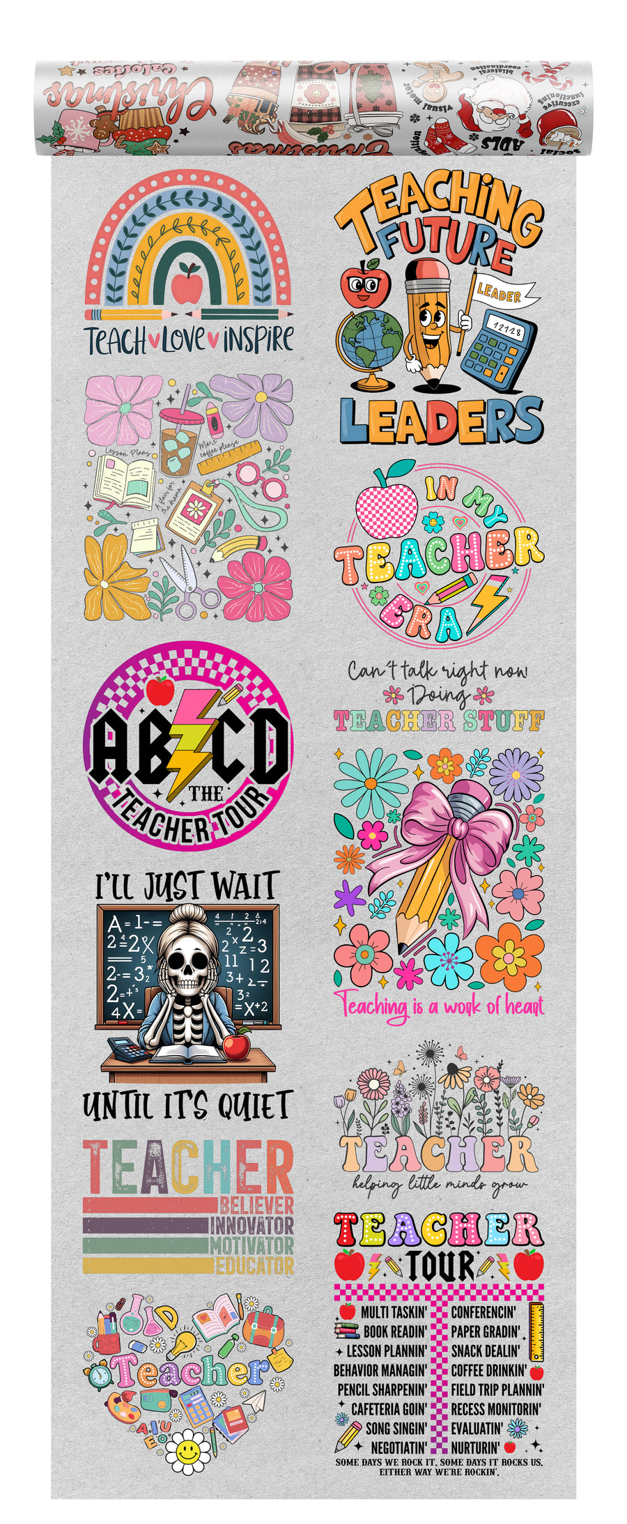Teacher DTF Transfers Ready-to-Press Bundle
