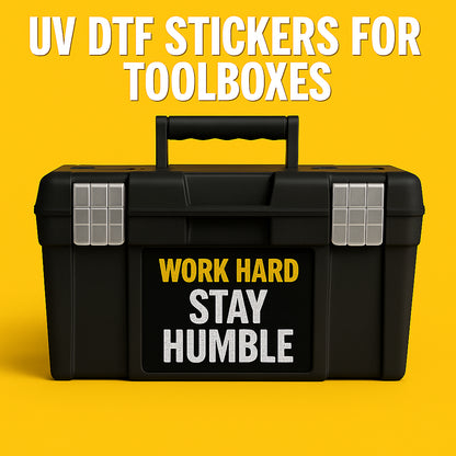 UV DTF Stickers For Toolboxes surface