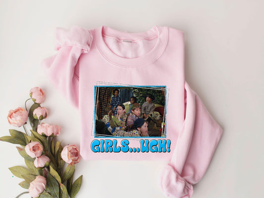 Girls...UGH! Retro Valentine's Day Ready-to-Press DTF Transfer - Sam's DTF Transfers