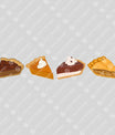 Thanksgiving Pie Slices DTF Transfer