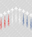 Patriotic Jet Formation - 4th of July Ready-to-Press DTF Transfer