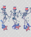 Dancing Skeletons - 4th of July Ready-to-Press DTF Transfer