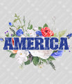 Floral America - 4th of July Ready-to-Press DTF Transfer
