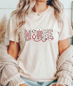 Candy Stripe Nurse Design Ready-to-Press DTF Transfer - Sam's DTF Transfers
