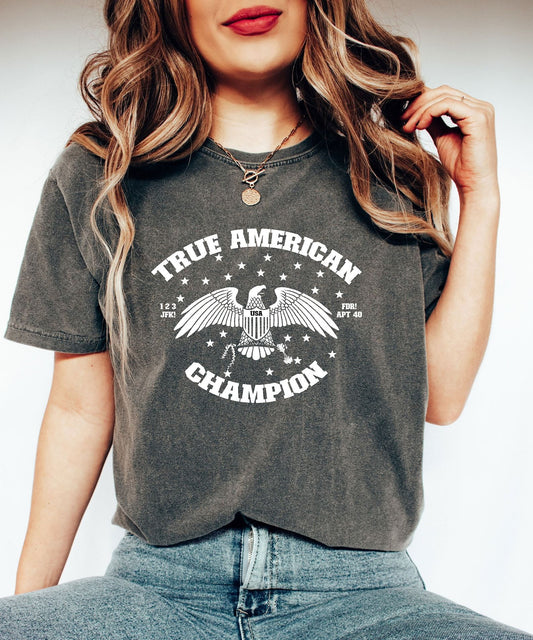 4th of July True American Champion DTF Transfer by Sam's DTF Transfers in Texas